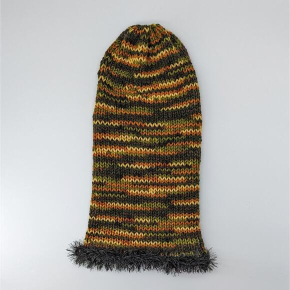 Forest Multicolor Fairy Grunge Fuzzy Knitted Handmade Balaclava Winter Hat - Picture 7 of 7